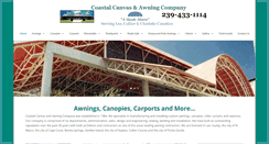 Desktop Screenshot of coastalcanvasandawning.com